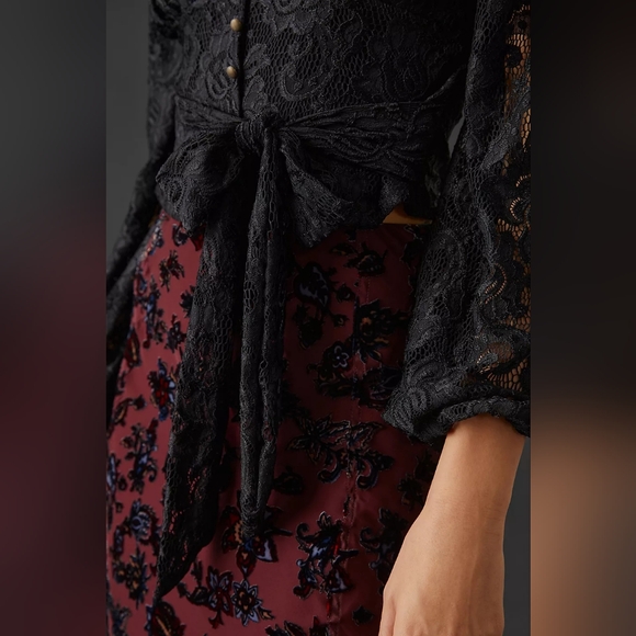 Anthropologie Lace Baloon Sleeve Blouse - Picture 5 of 5
